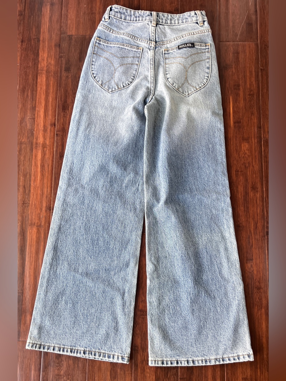 Rolla’s Denim Jeans 25x28 High Rise Wide Leg Faded - Picture 9 of 9